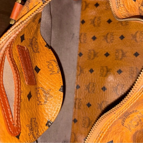 MCM Cognac Visetos Satchel Bag - Picture 2 of 5